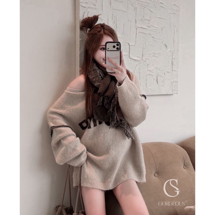 M91「羊絨輕感拼色圍巾」