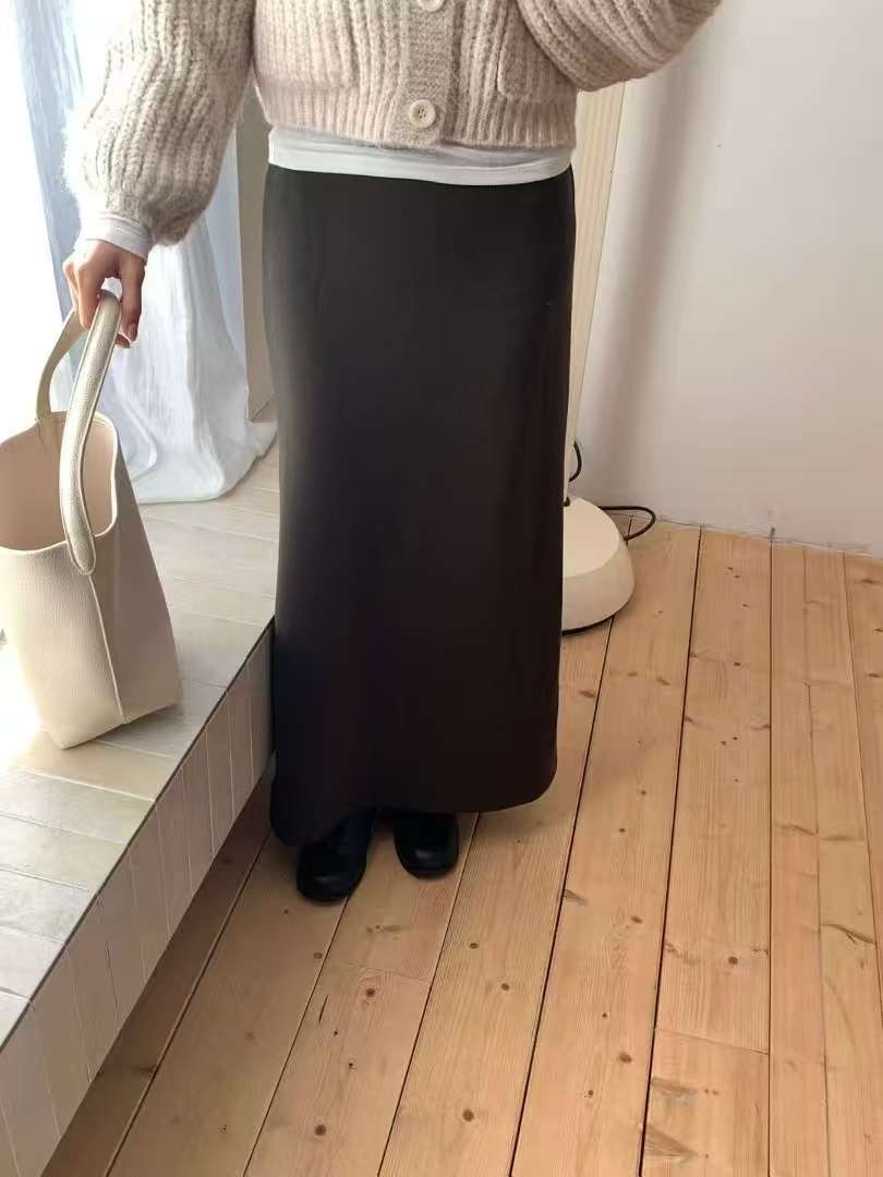 417 正韓內磨毛長裙