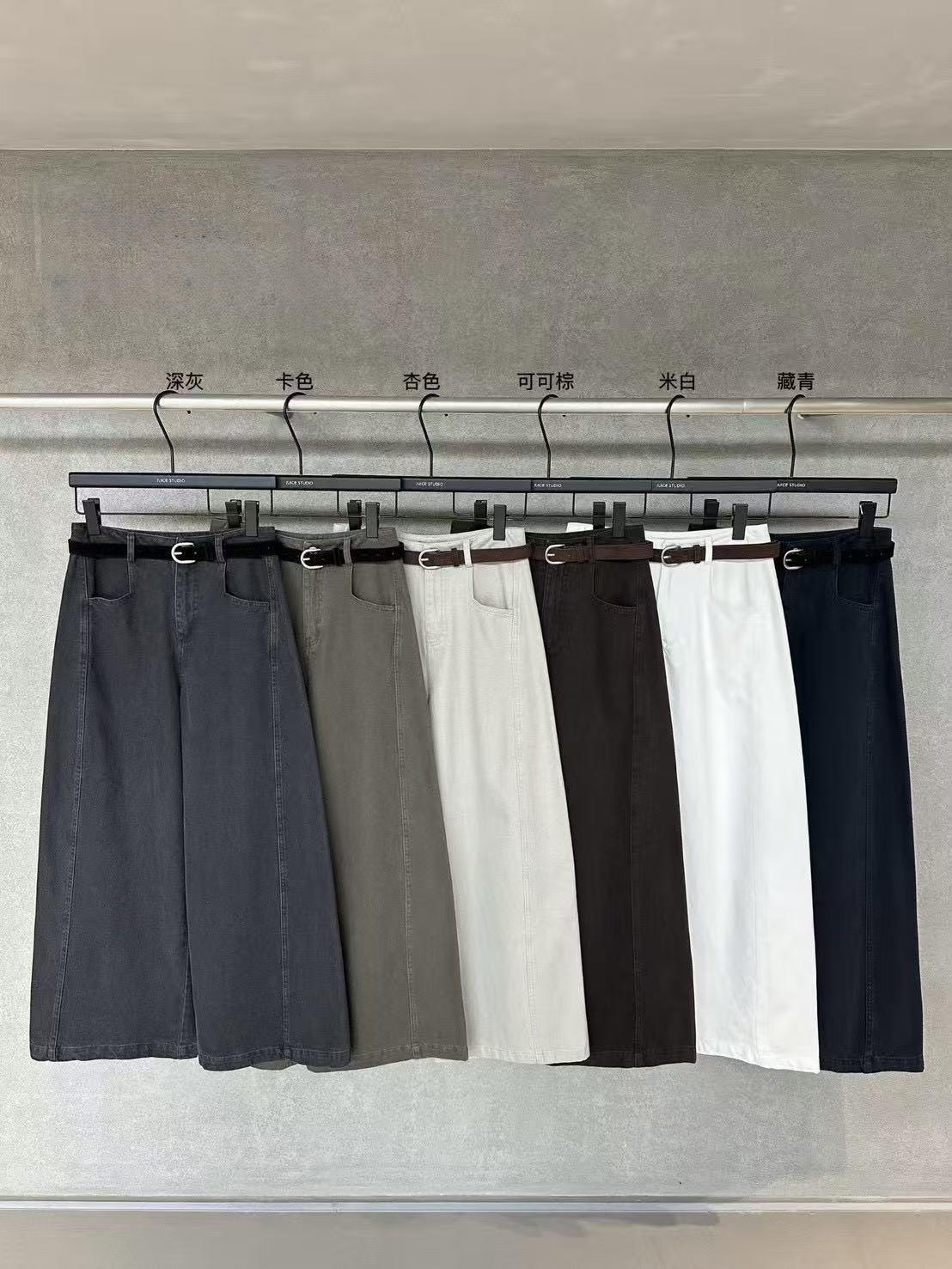 2503 簡約復古加絨直筒休閒褲