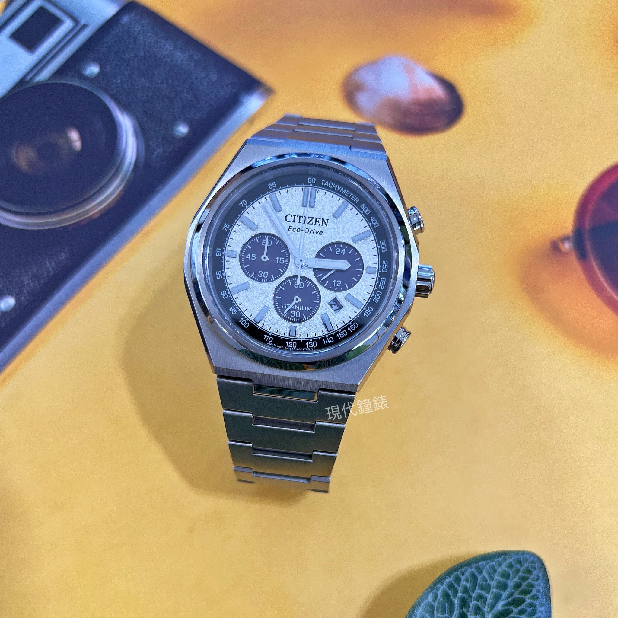 【CITIZEN 星辰】太陽紋理白色面盤三眼計時男錶CA4610-85A 42.5mm 現代鐘錶