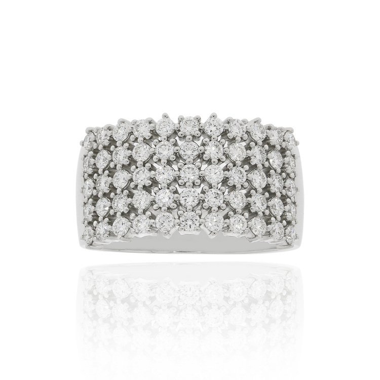多排圓鑽寬版戒指