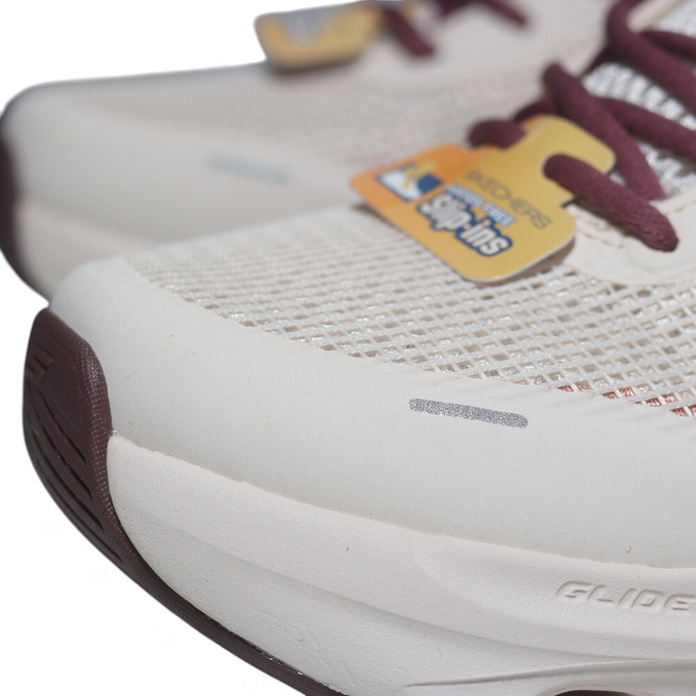 SKECHERS 慢跑鞋 GLIDE-STEP 米白紅 支撐 女 129401NAT