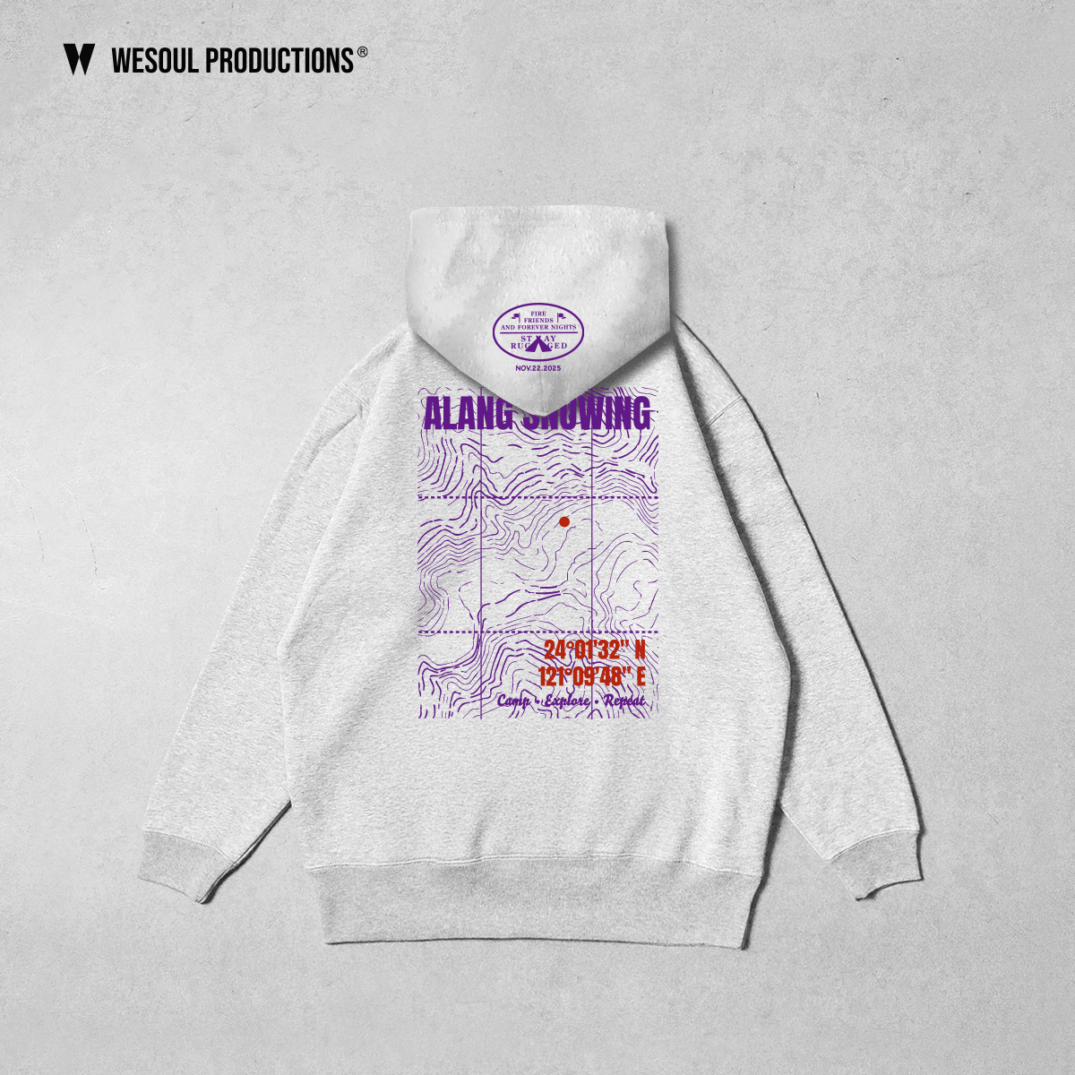 春陽越野-史努櫻紀念灰色帽T