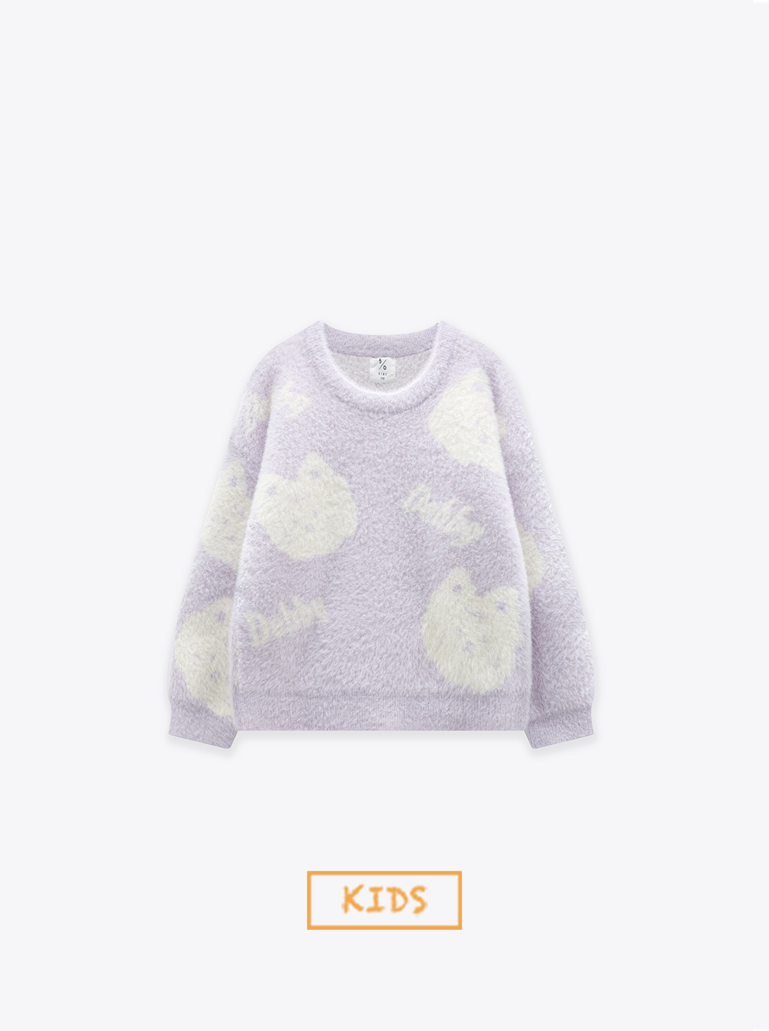 滿滿軟軟兔文字毛絨毛衣【童裝】【親子款】