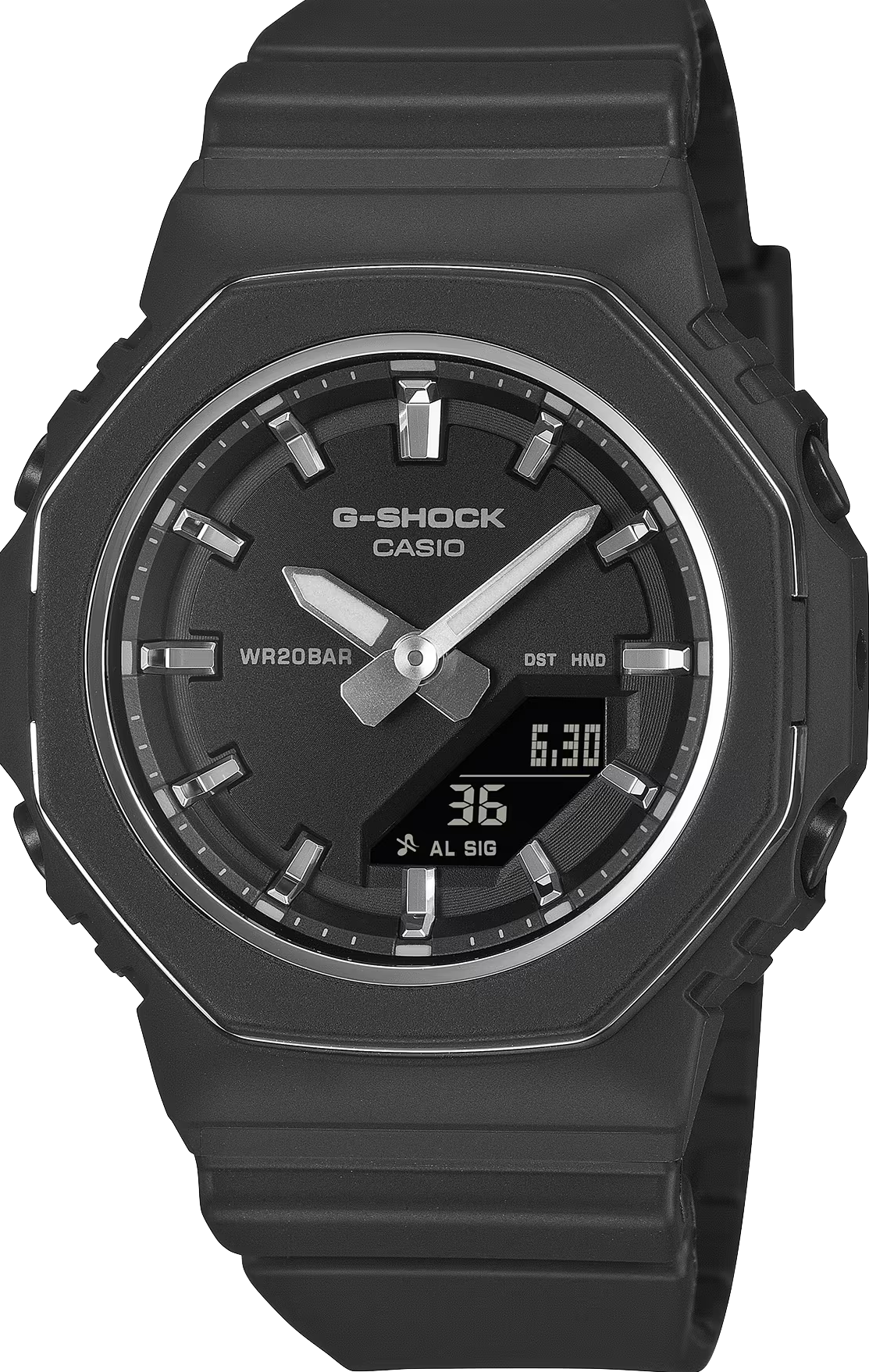 萬年鐘錶 - G-SHOCK   黑色清爽時尚八角電子錶 GMA-P2110-1A 錶徑 : 40.5mm