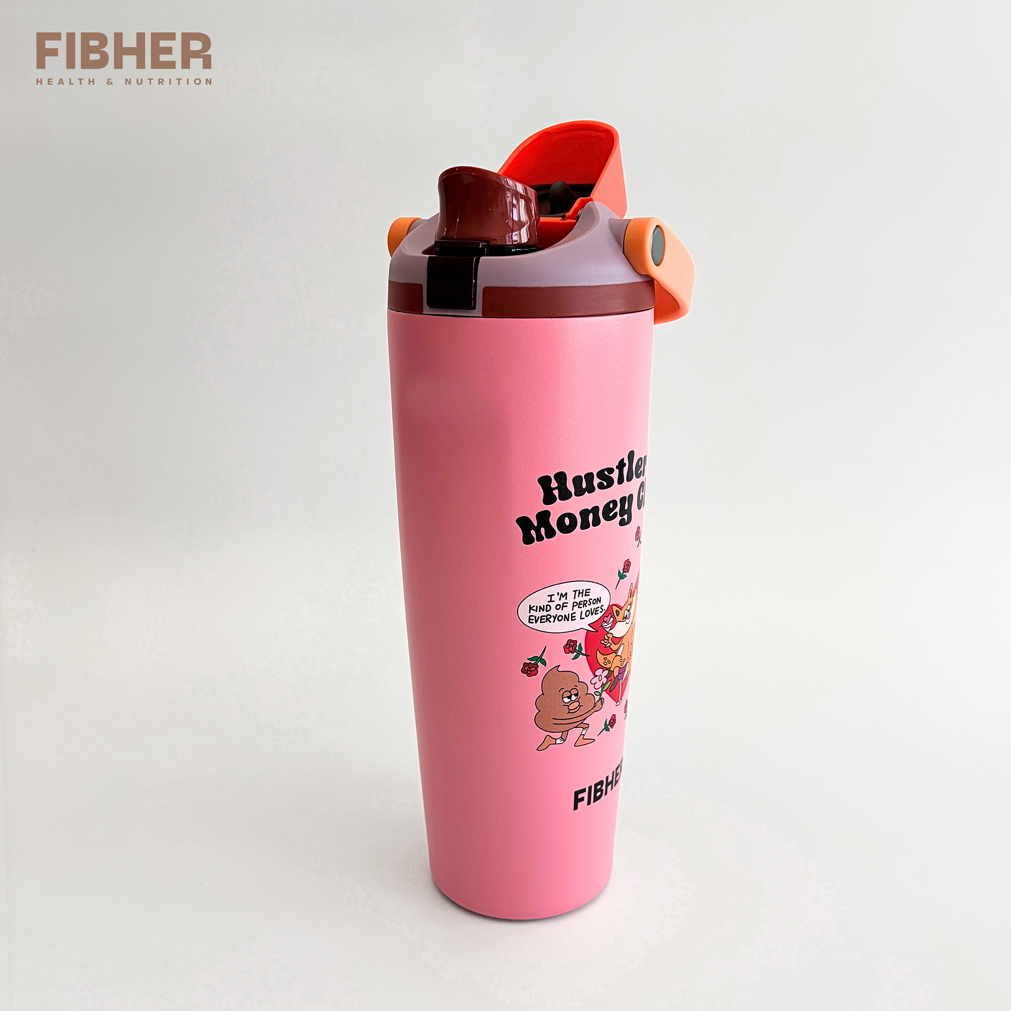 Hustler’s Money Club 保溫瓶 900ml 粉色