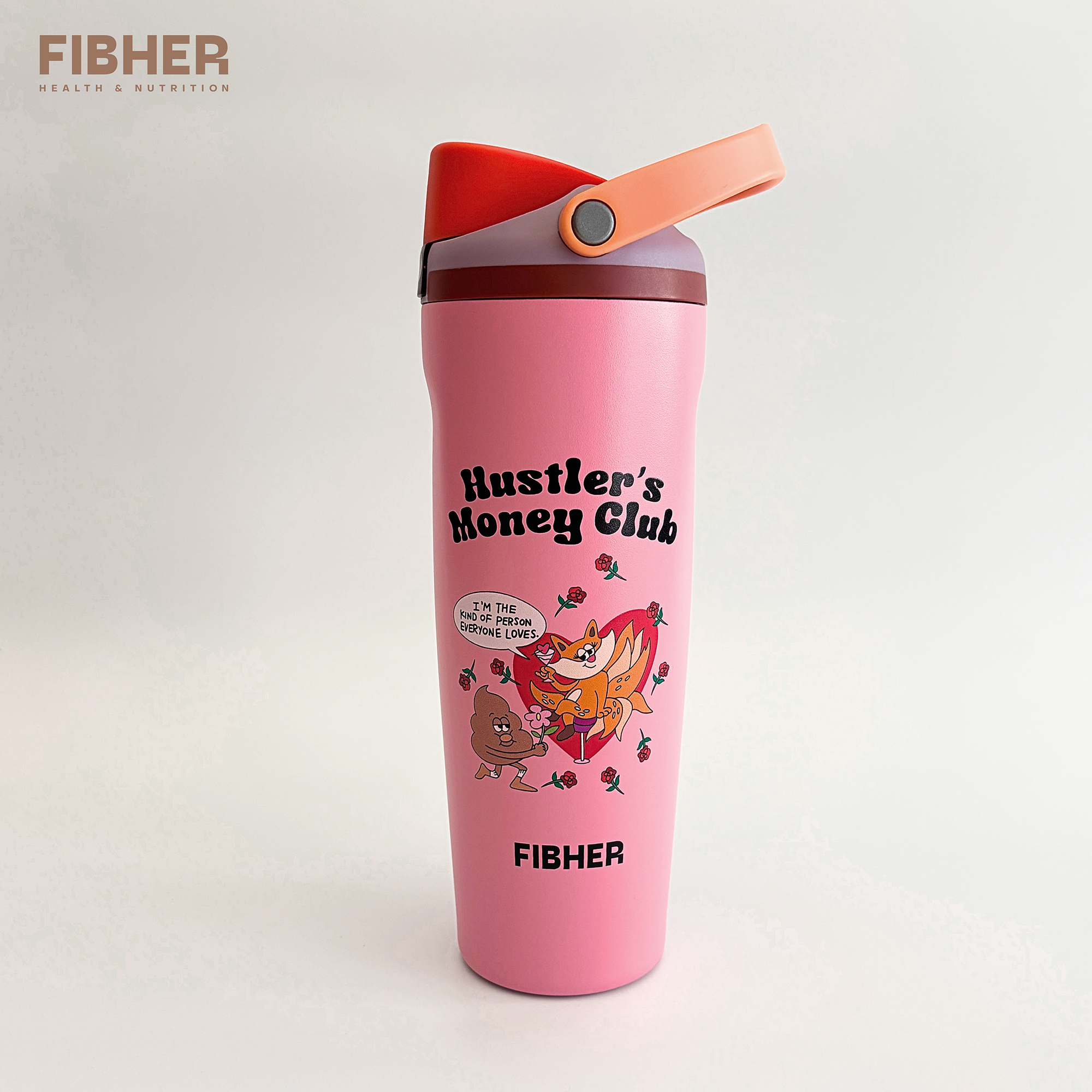 Hustler’s Money Club 保溫瓶 900ml 粉色
