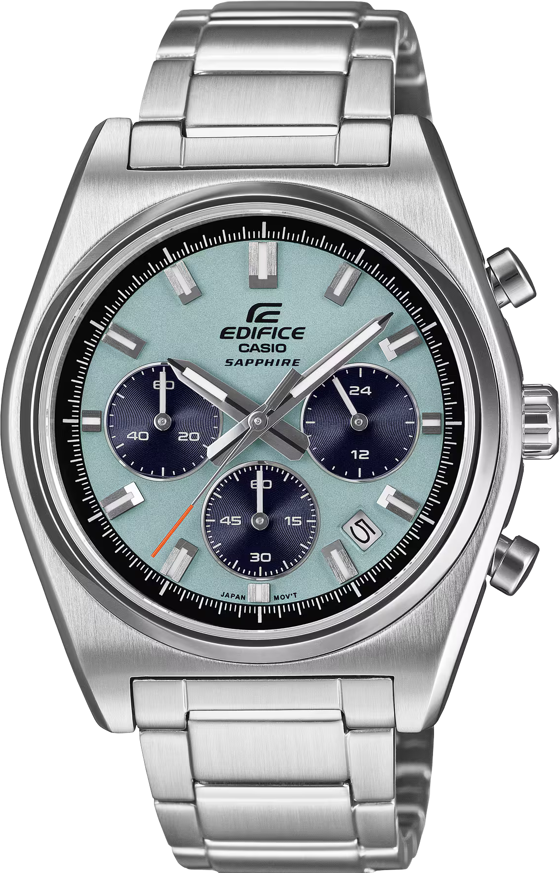 萬年鐘錶 - CASIO 卡西歐 EDIFICE 系列  從賽道到商務非凡體驗藍寶石水晶鏡面三眼計時男錶 EFB-730D-2B  錶徑 : 40MM