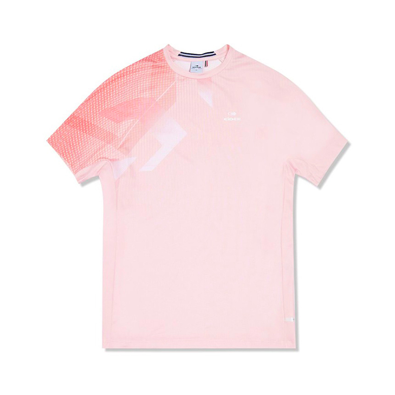 【EIDER】女透氣印花短袖圓領衫 / 22EDWM22221-[粉、藍]