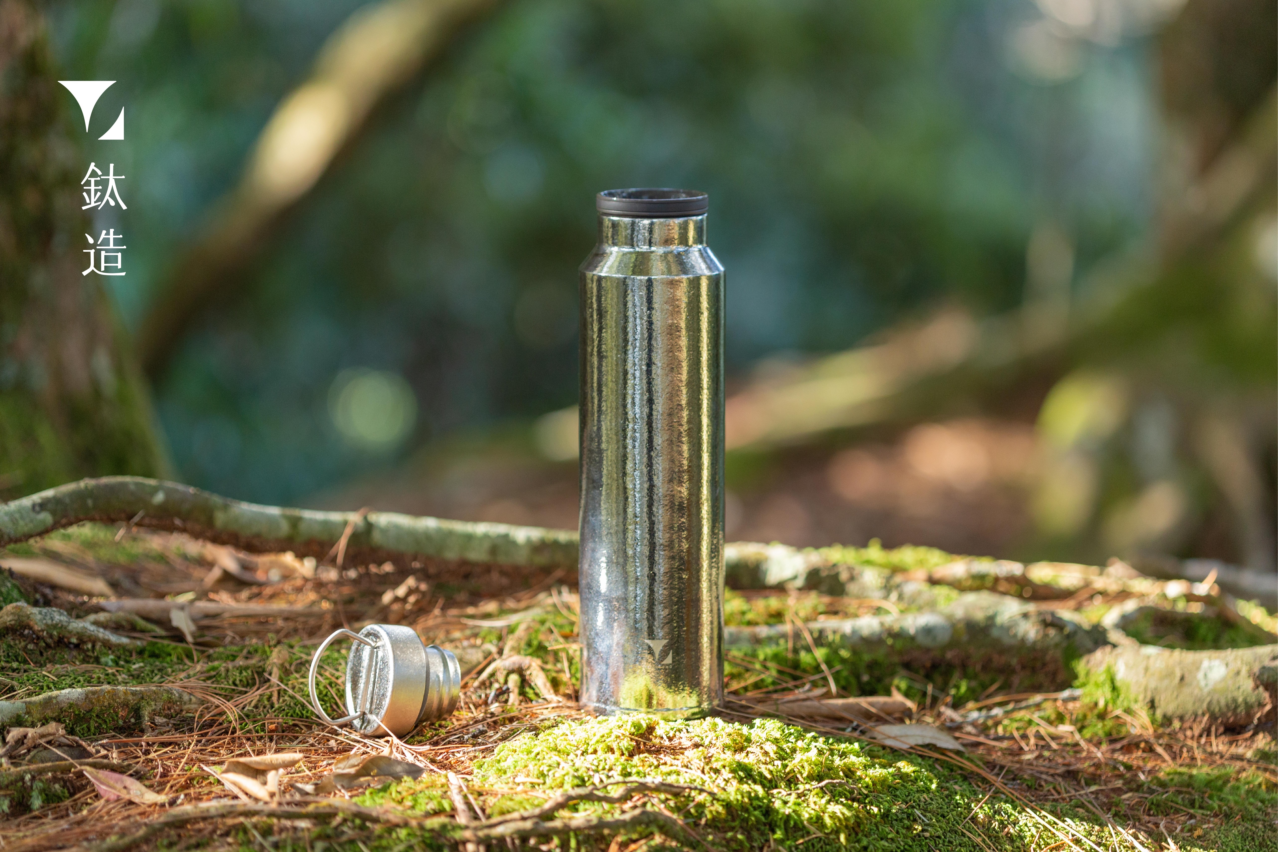 鈦輕瓶220｜耀鈦系列｜冰川銀-提把蓋