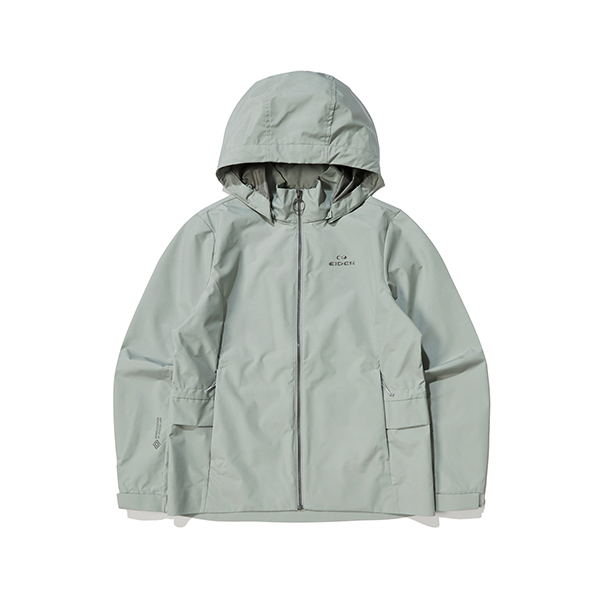 【EIDER】女GTX WINDSTOPPER 防風防潑水可拆帽外套 / 24EDWP24101-[卡其綠、香草白]