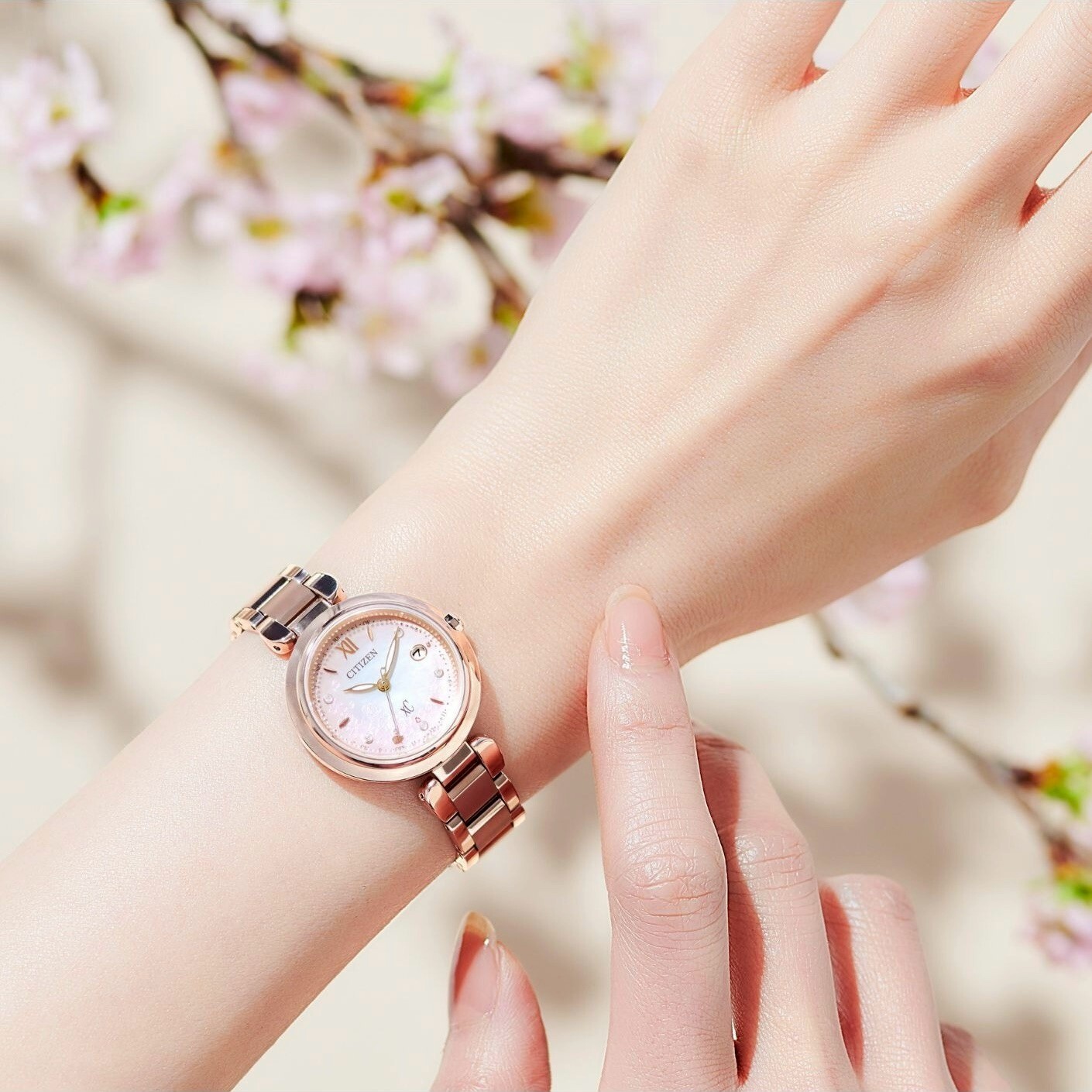 【CITIZEN 星辰】XC系列 櫻吹雪限量女腕錶  ES9467-89N 29mm 現代鐘錶