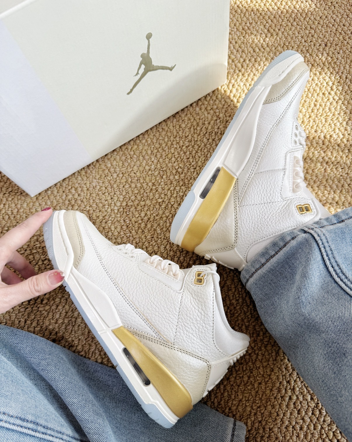 女鞋 NIKE W AIR JORDAN 3 RETRO 象牙白金 喬丹 3代 皮革 緩震 籃球鞋【IB2255-100】AJ3