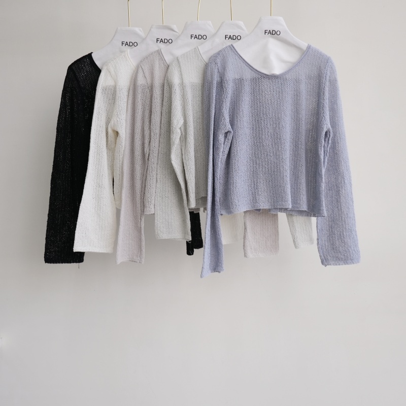 法朵Fado Shop｜後排釦開岔短版針織衫 0114046 五色