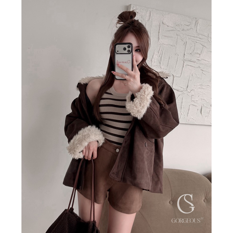 M52「條紋無BRA坑紋背心」