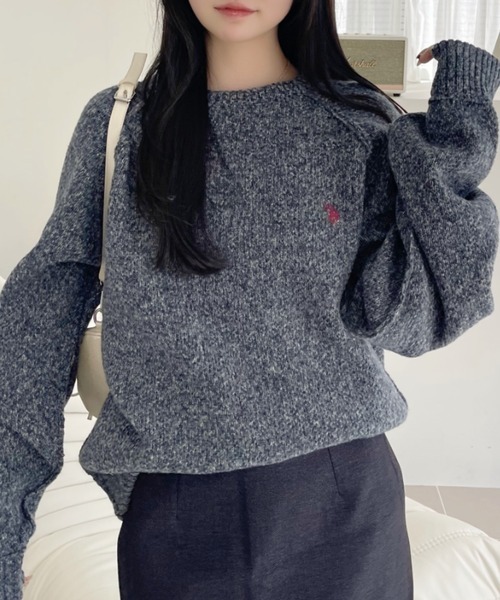 （部分現貨）U.S. POLO ASSN. X Ada. 混色立體縫線針織毛衣