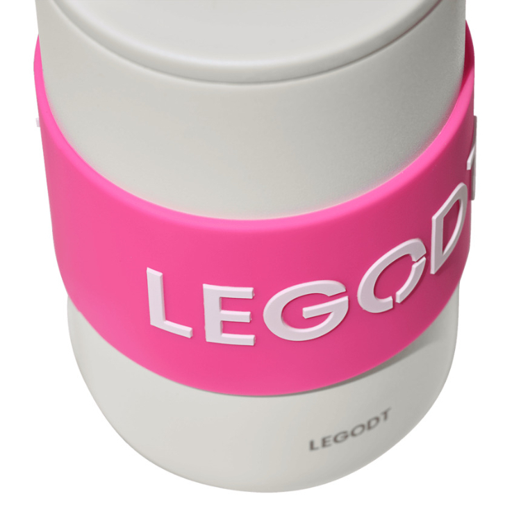 韓國 LEGODT 提把保溫瓶 杯套 粉