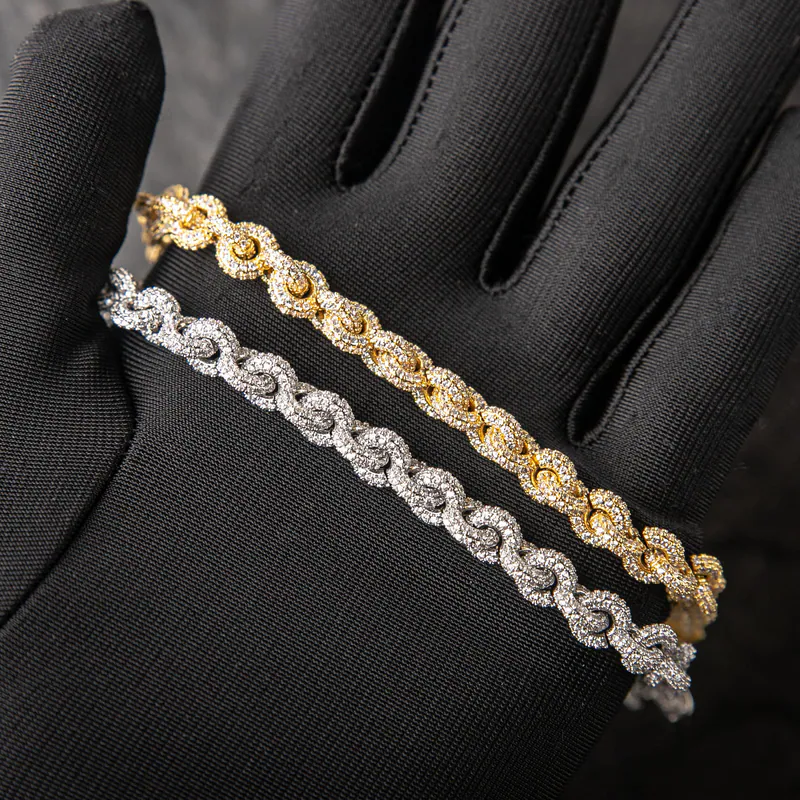 代購-8mm滿鑲甜甜圈Ｏ字手鍊