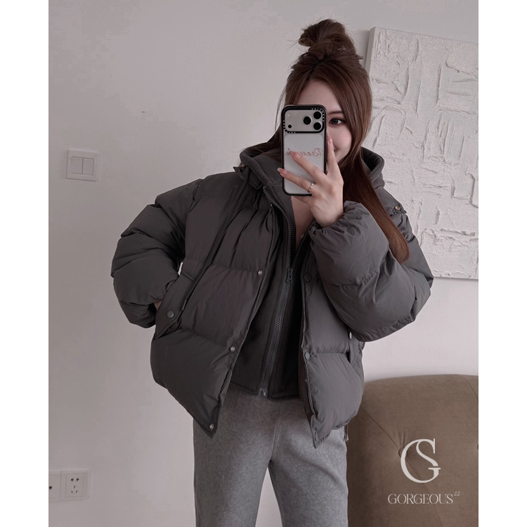 M136「夾心麵包混羽絨外套」