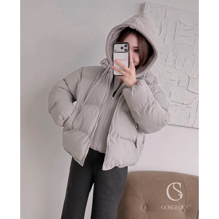 M136「夾心麵包混羽絨外套」