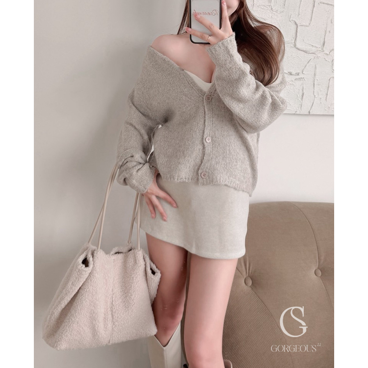 M66「自訂款`搶先牛奶羊絨保暖A字褲裙」