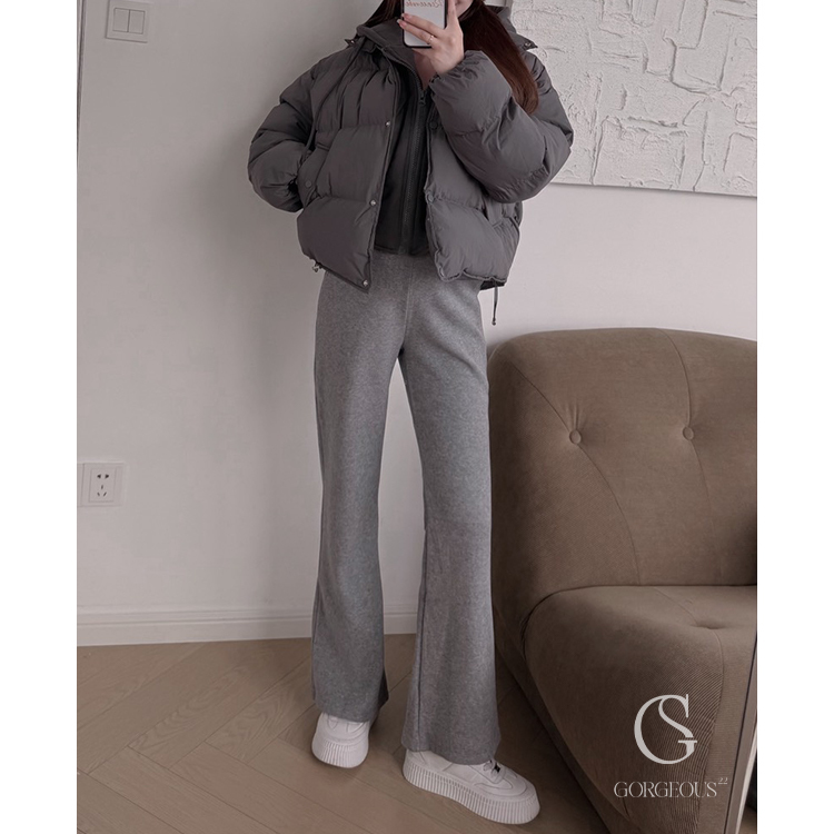 G9785「自訂款`搶先牛奶羊絨保暖長腿褲」