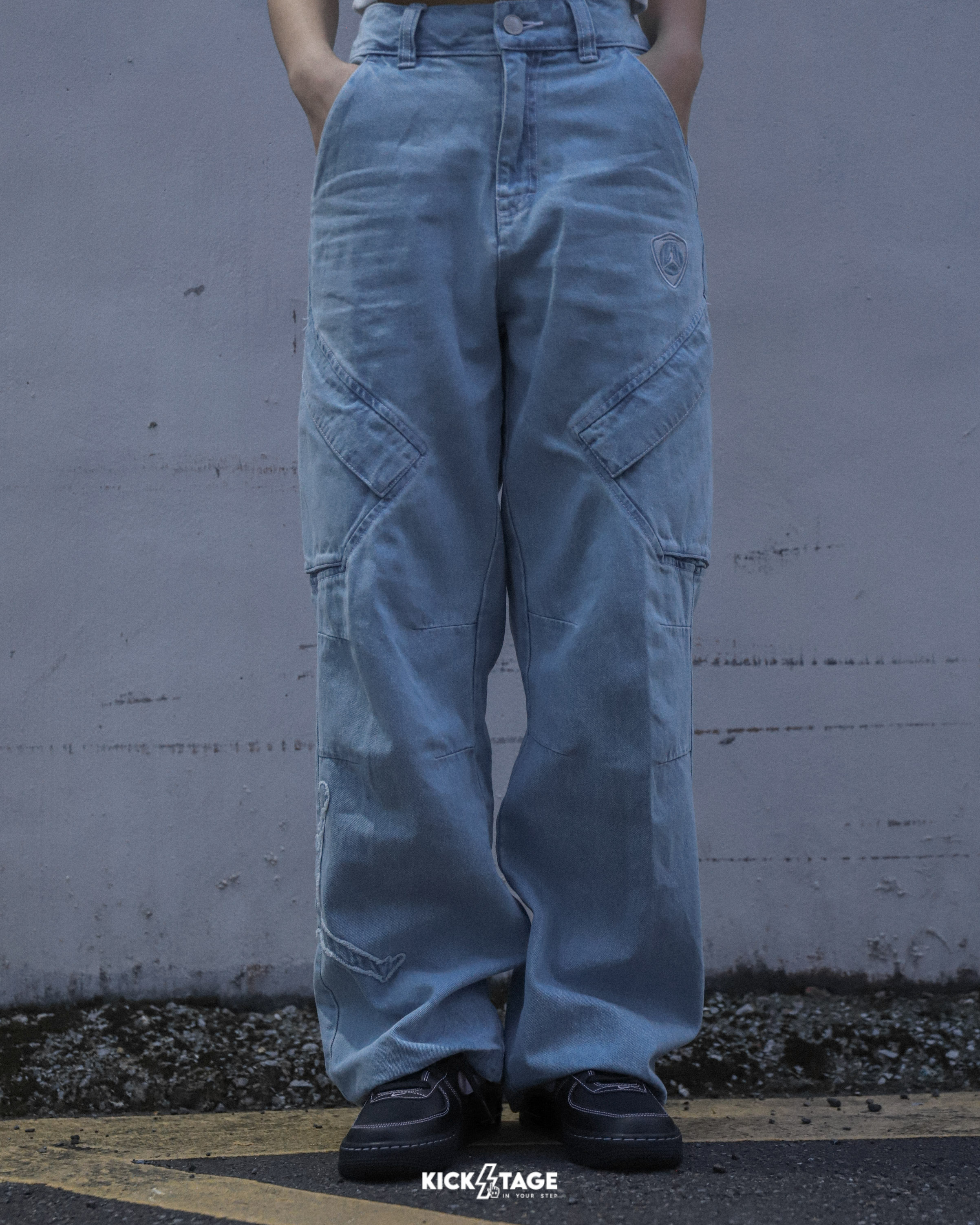 女款 NIKE JORDAN PANTS 牛仔藍 刺繡LOGO 喬丹 寬鬆 寬褲 長褲【IM9713-440】NKTF