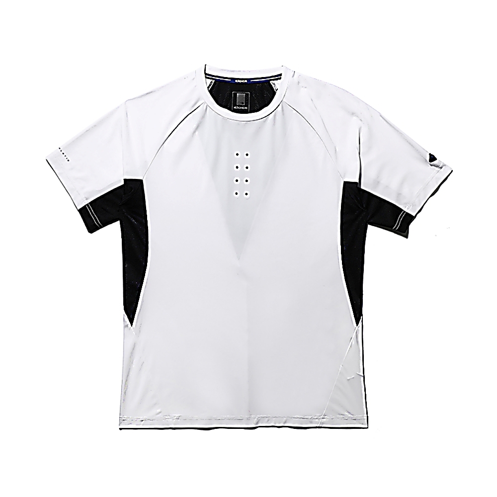 【EIDER】男排汗透氣抗菌多功能短袖圓領衫 / 21EDMM21239-[白/黑]