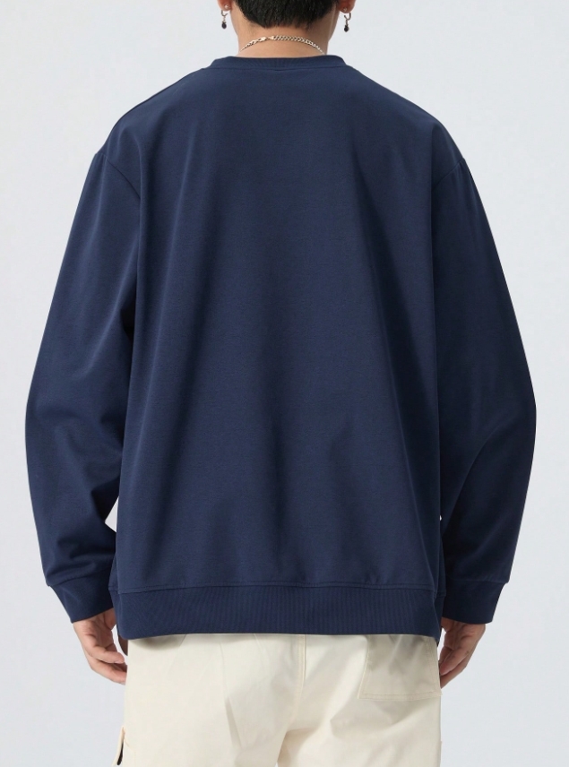 KADMAX大尺碼-大碼男純色考克線大學TEE〈KSMS2660〉