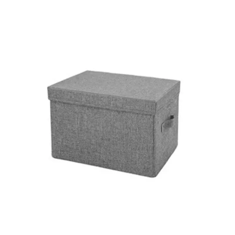 附蓋質感棉麻收納箱(小)