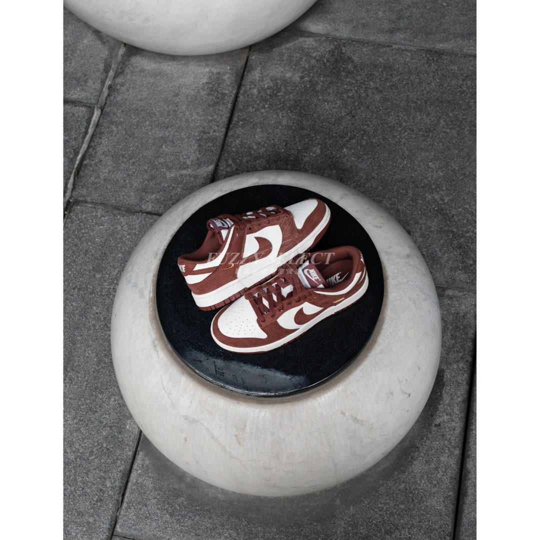 【逢甲 FUZZY】W Nike Dunk Low "Red Sepia" 麂皮 磚紅 金小勾 IB4417-104