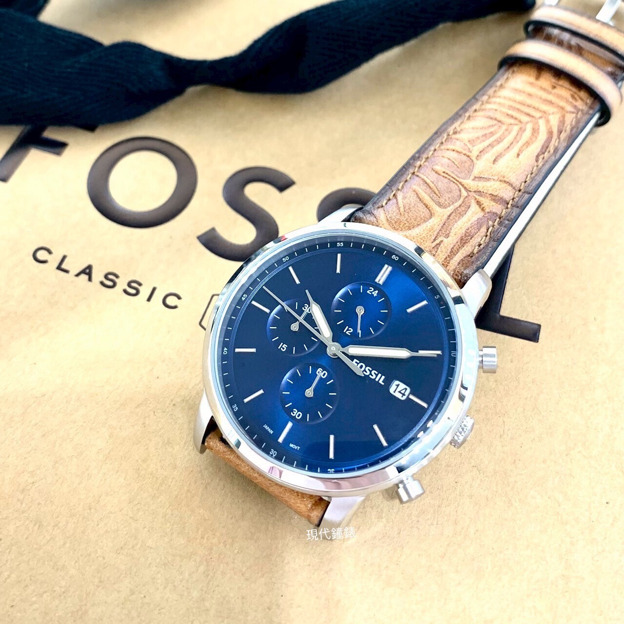 【FOSSIL】三眼計時石英FS5928 42mm 現代鐘錶