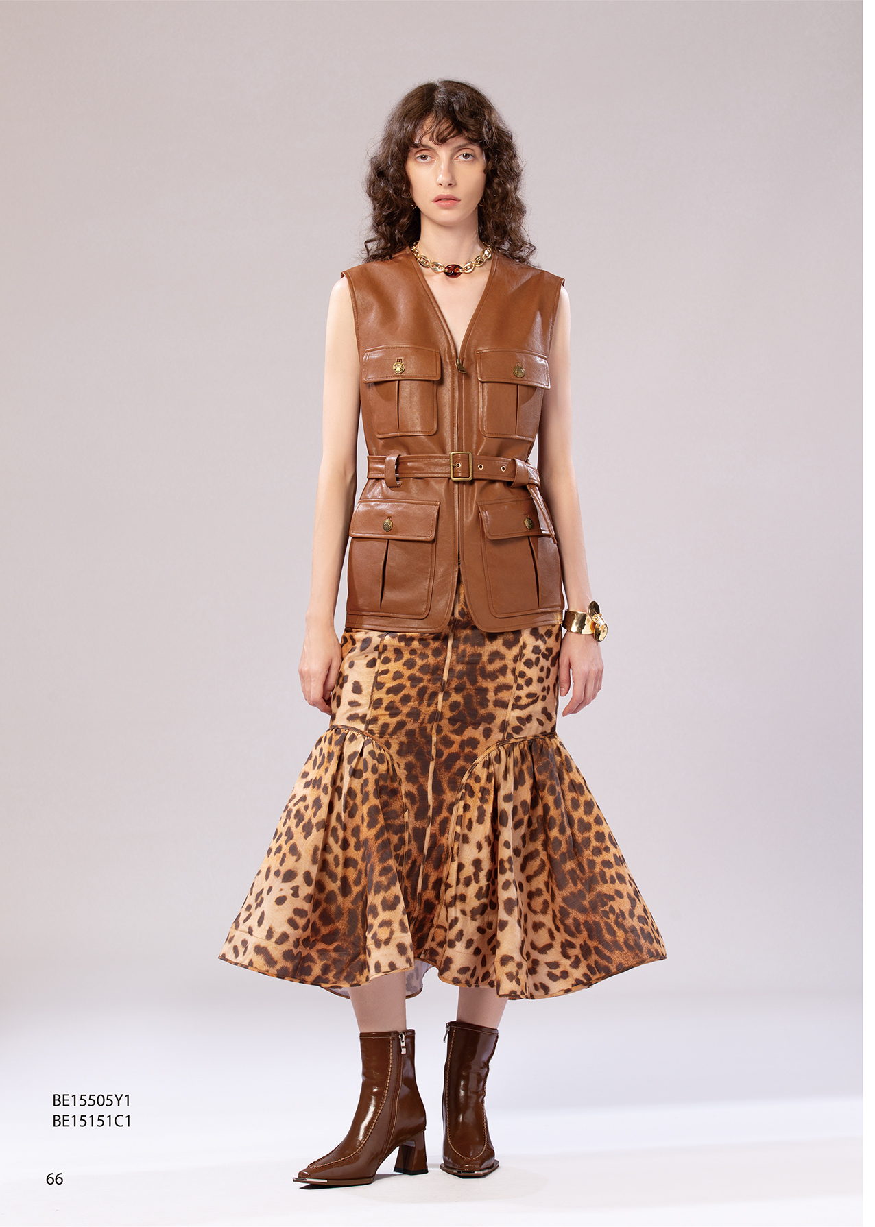 BE15151C1 叢林海魅豹紋魚尾裙