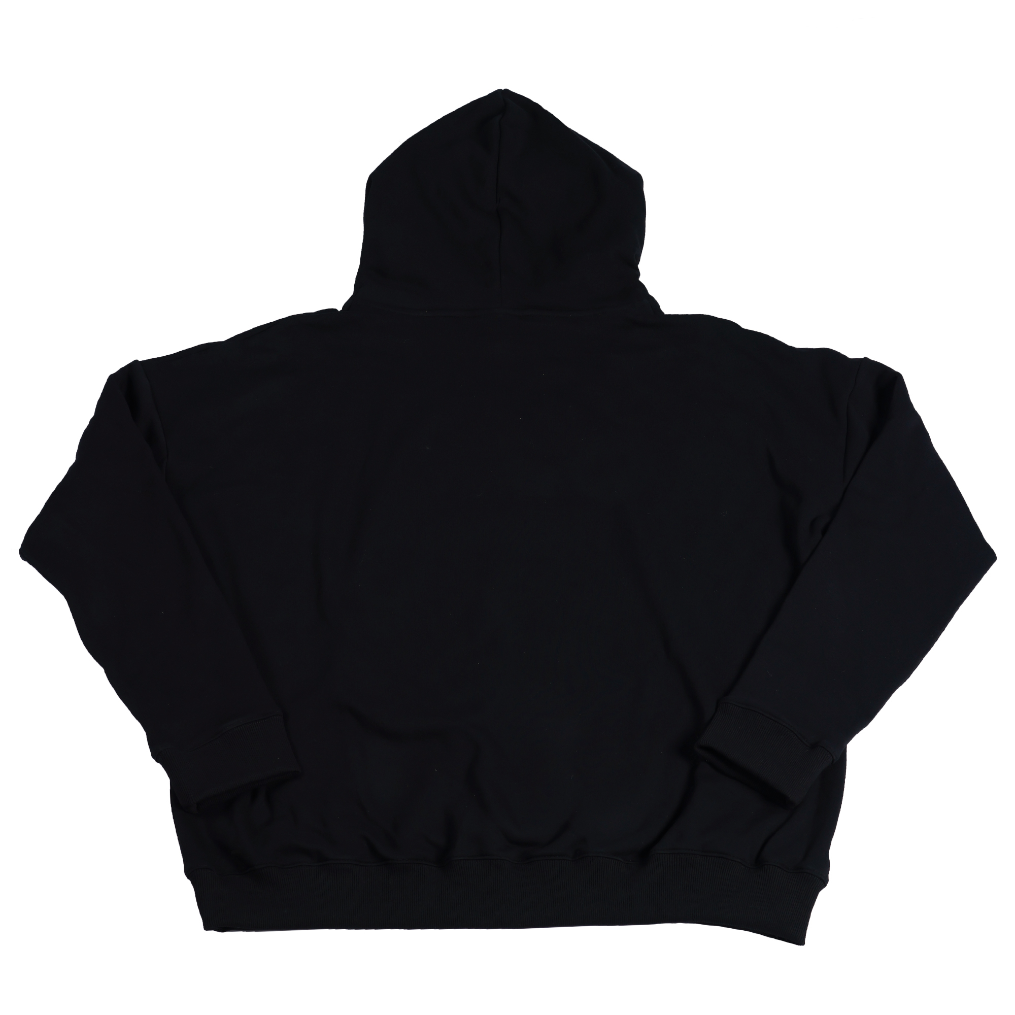 25-26國王毛巾繡內刷毛帽Tee｜黑