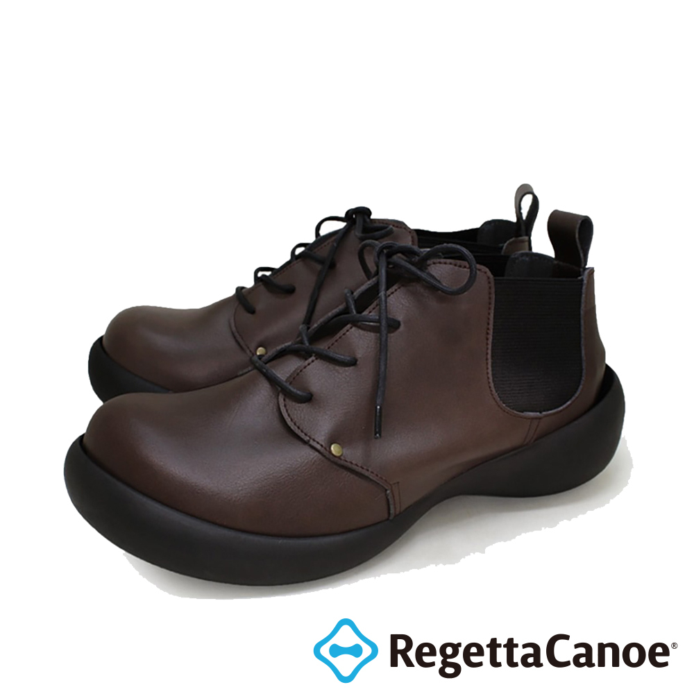 大阪樂步健康鞋 RegettaCanoe-側鬆緊繫帶低筒鞋 CJFS6927 (DBR-深咖色)
