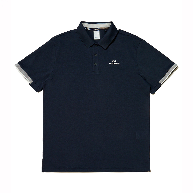 【EIDER】男排汗快乾短袖POLO上衣 / 24EDMM24210-[海軍藍、藍綠]