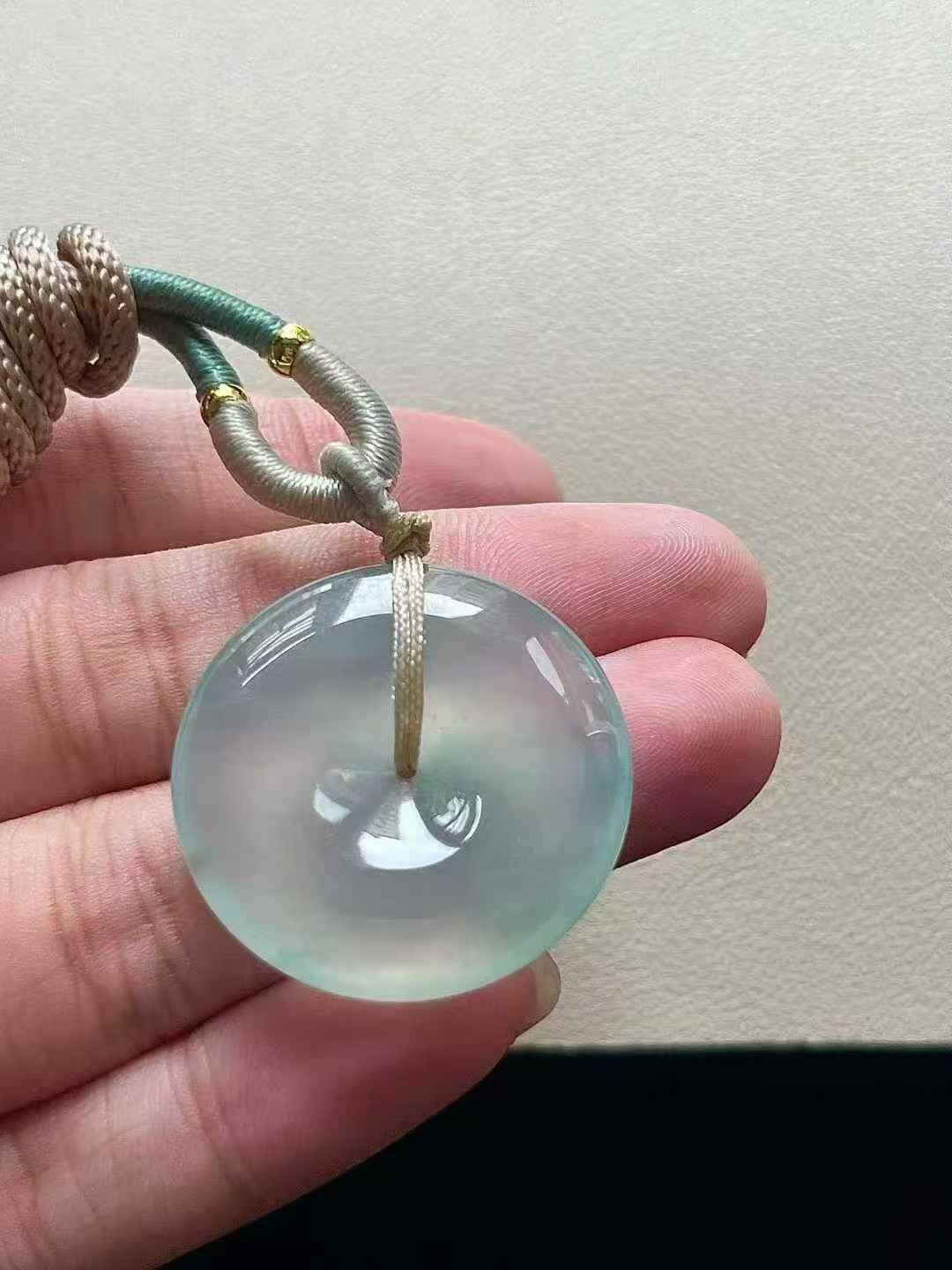 翡翠平安扣 (27.5mm直徑),天然翡翠A玉, 緬甸玉, Jade, Jadeite