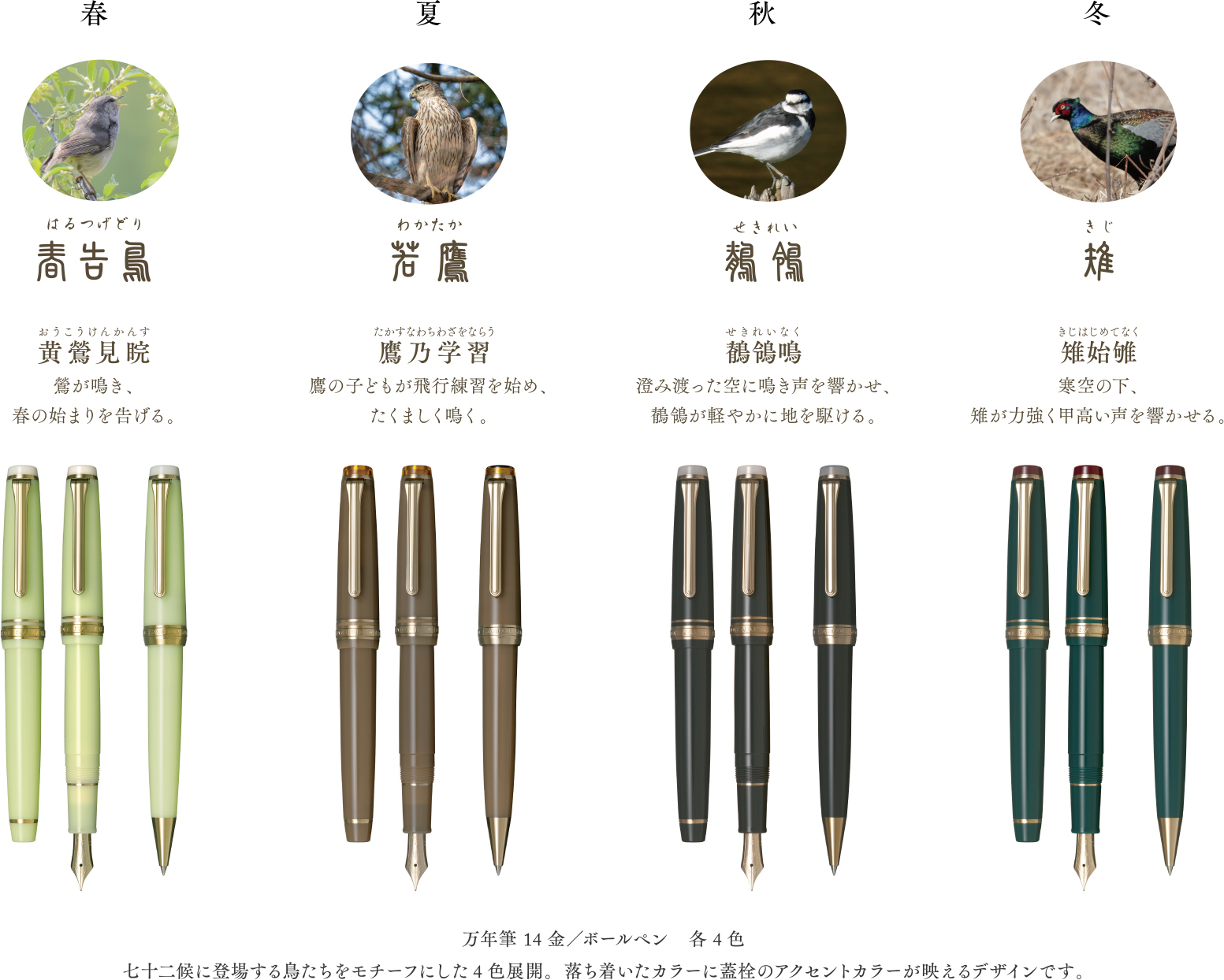 四季織 山之歌 14K MF中細字 4色可選｜Sailor 寫樂 日本