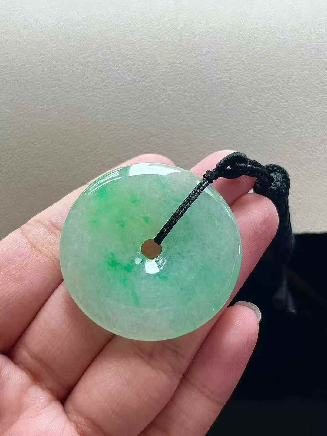 翡翠平安扣 (39mm直徑),天然翡翠A玉, 緬甸玉, Jade, Jadeite