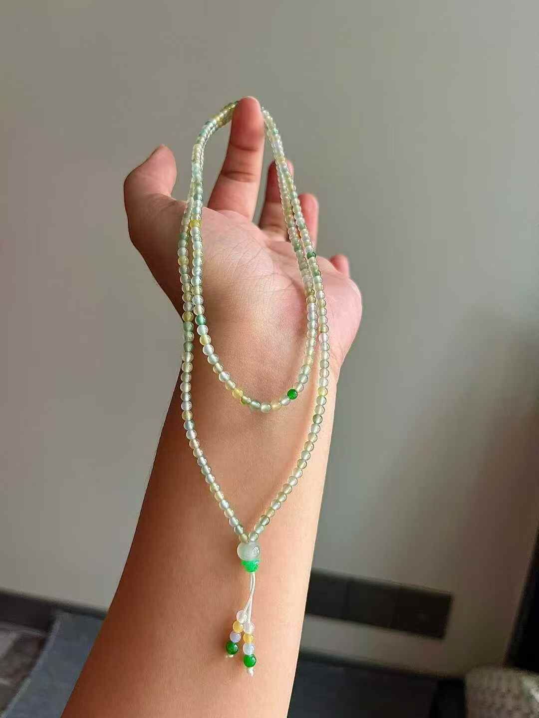 1122357 翡翠珠子項鏈 (3.4mm直徑)