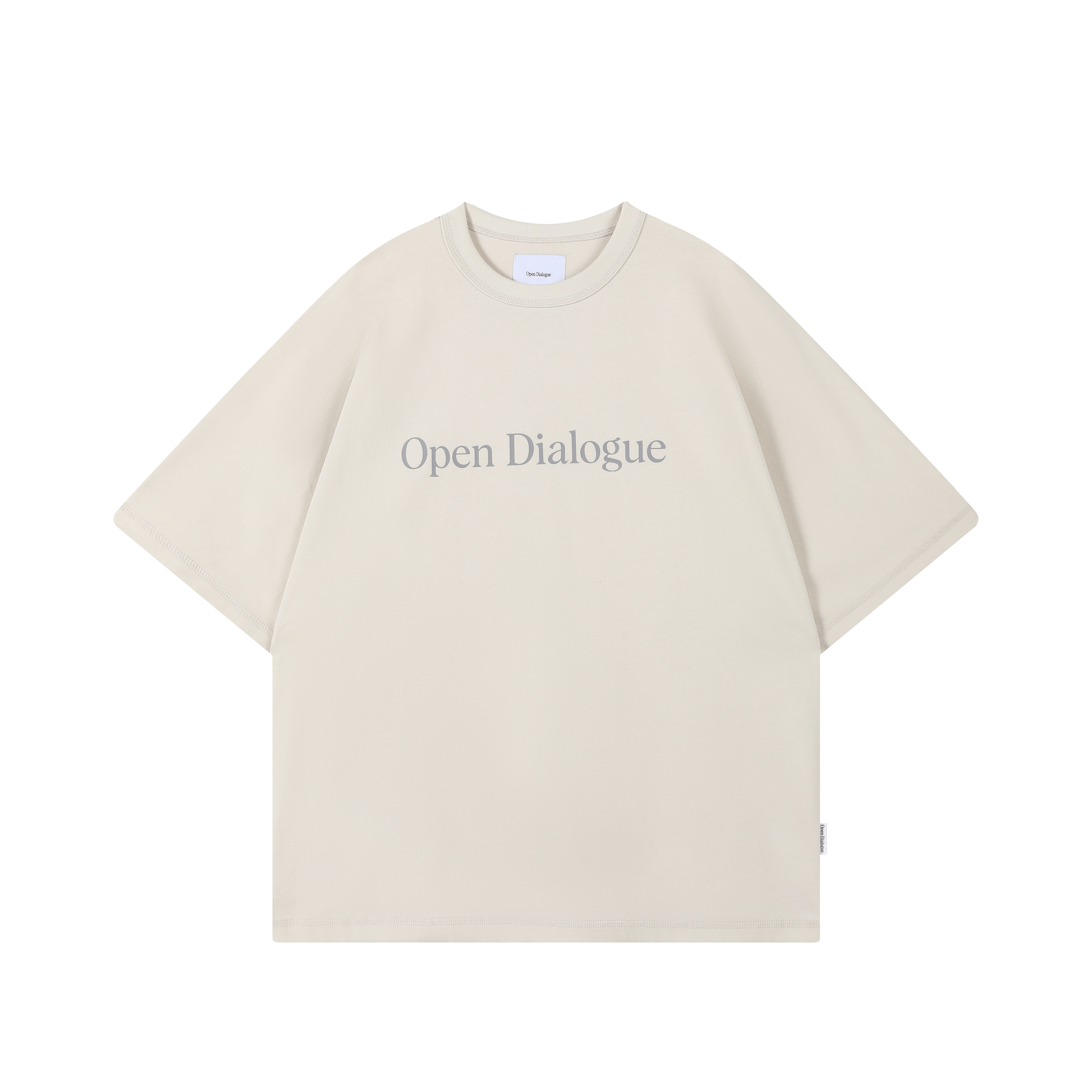 ODE BIG LOGO TEE - BEIGE