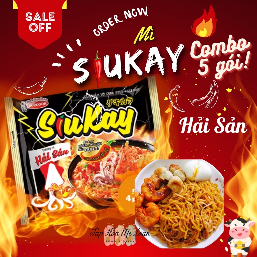 ACECOOK 豬廚 辣度7 爆辣海鮮炒麵 127g