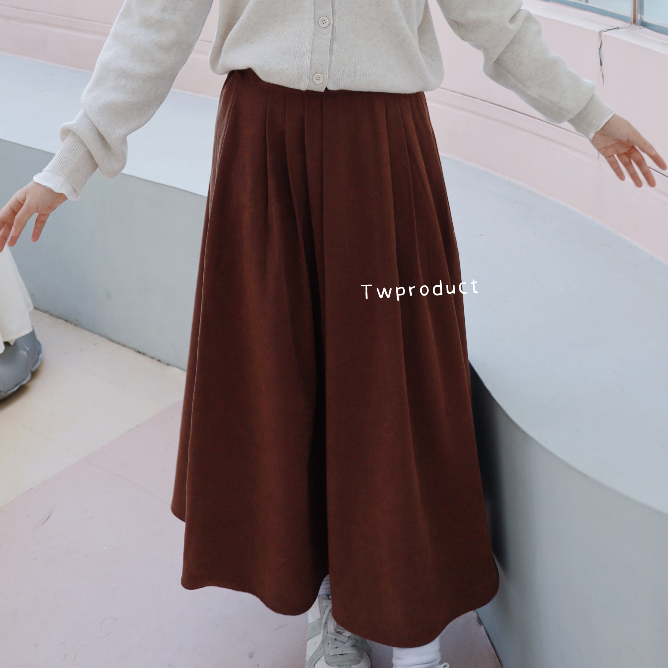 ||SKL261|| 垂墜感直傘長裙