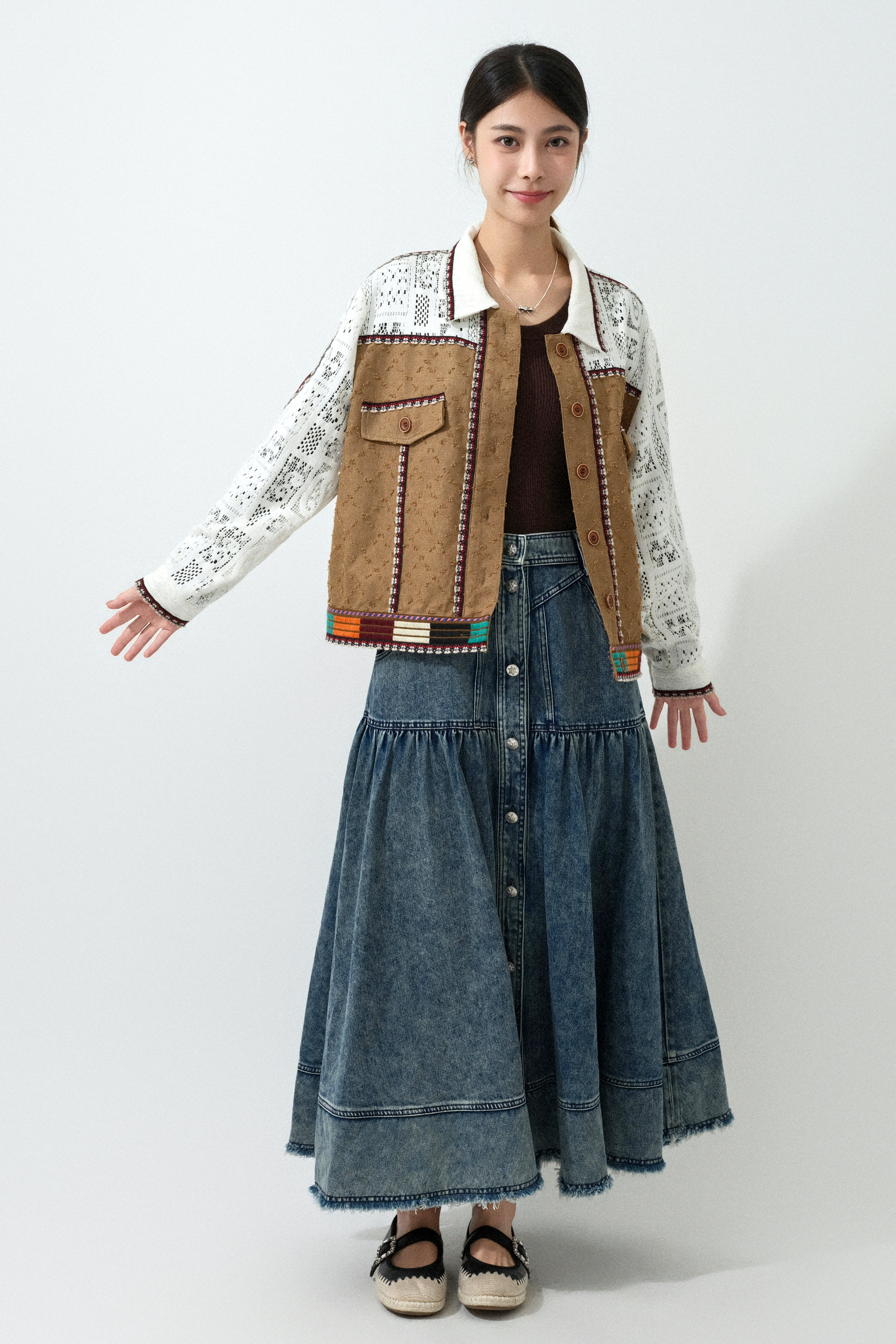 FW25_0227（外套＋上衣＋牛仔裙）