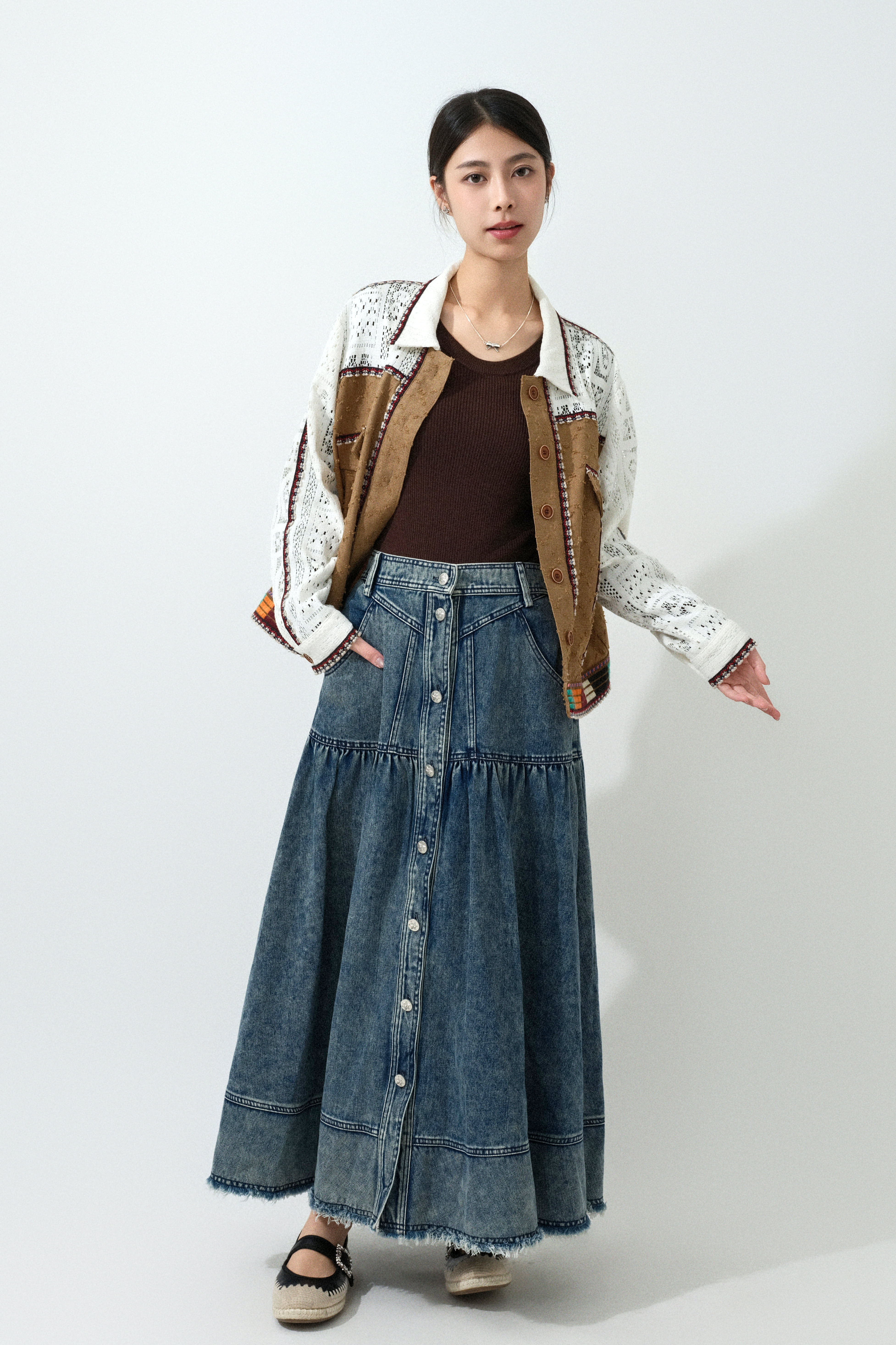 FW25_0227（外套＋上衣＋牛仔裙）