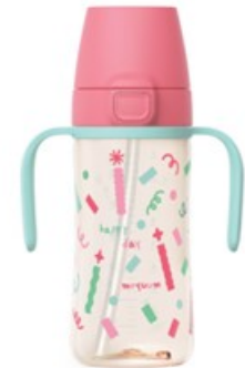 Moyuum PPSU 防逆流彈蓋吸管杯270ml (桃紅)