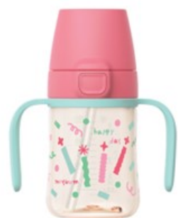 Moyuum PPSU 防逆流彈蓋吸管杯170ml (桃紅)