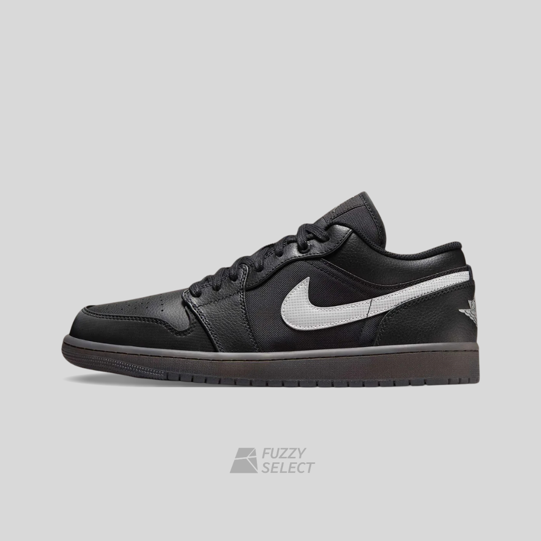 【逢甲 FUZZY】Air Jordan 1 Low "Black White Dark Smoke Grey" 全黑 反光 白勾 HV5968-001