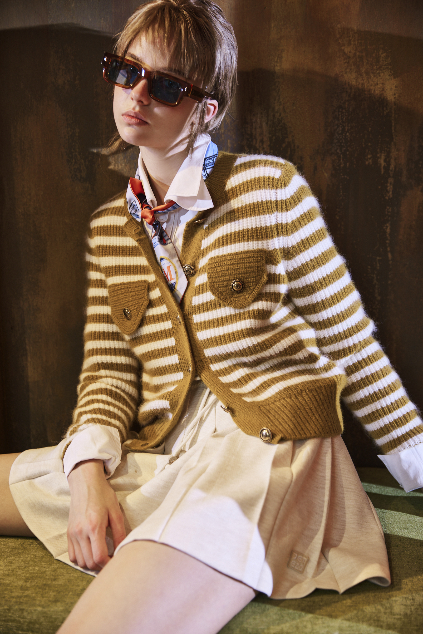 BE15063C2 香草輕線百褶運動針織短裙