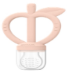 MOYUUM - 白金矽膠蘋果型手環式嬰兒牙膠及嘴嚼訓練器  (粉紅色)